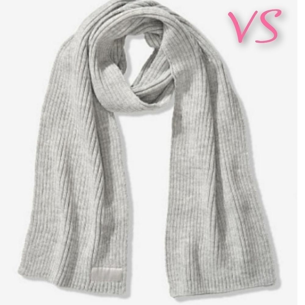 EC VICTORIA'S SECRET PINK RIBBED KNIT SWEATER IN HEATHER GRAY